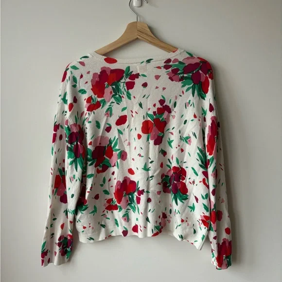 Floral V-Neck Cardigan - Picture 2 of 5